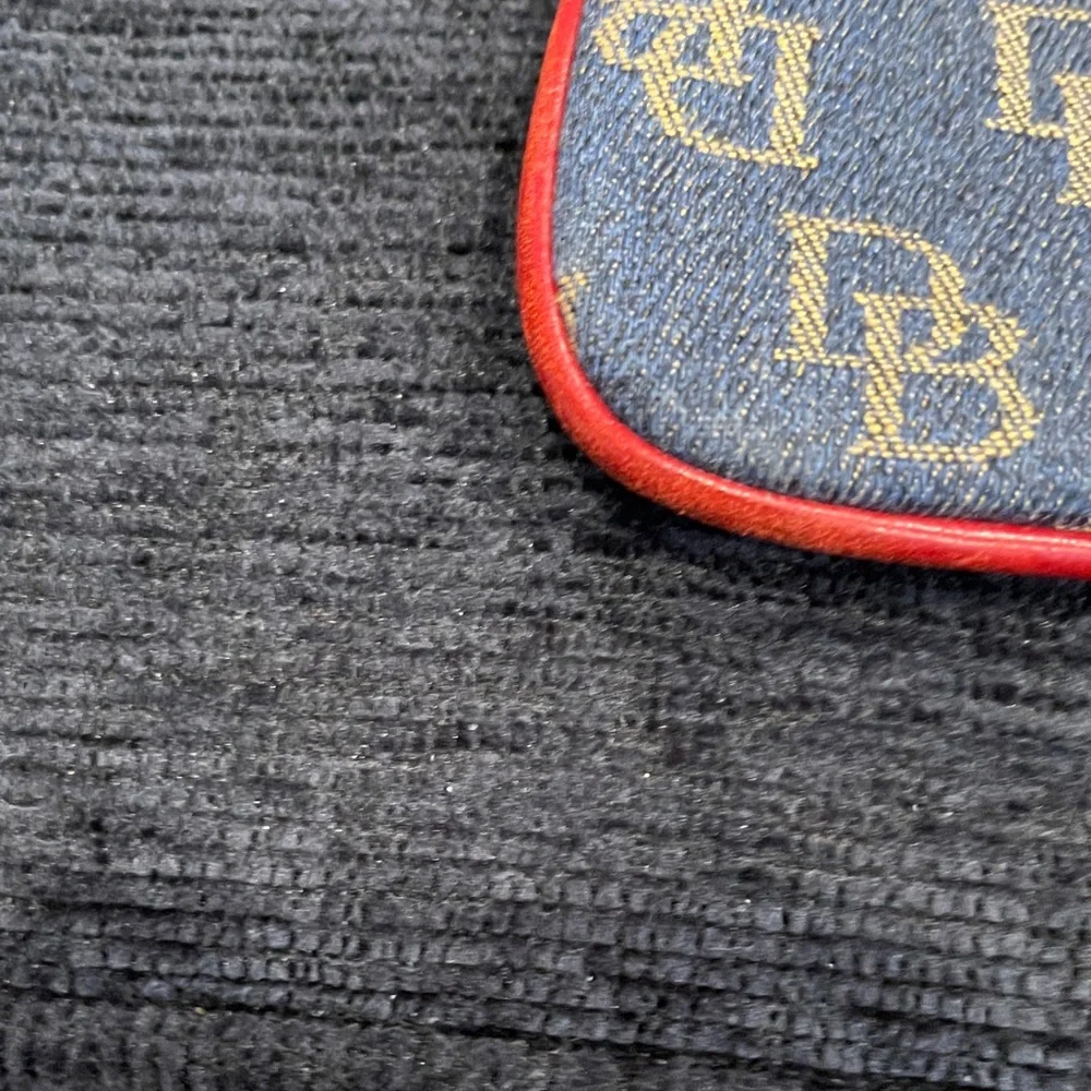 Dooney & Bourke Red and Blue Logo Wristlet - Picture 4 of 9